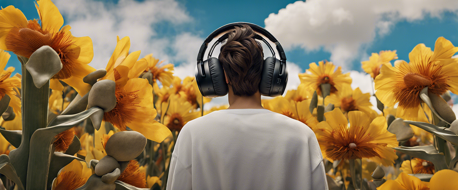 Sony WH-1000XM5 with noise cancellation features and design.