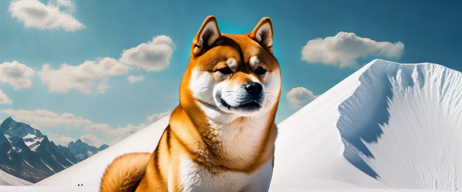 Shiba Inu cryptocurrency logo and market trends visualization