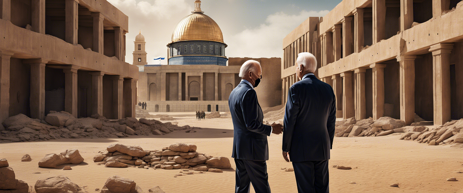 President Biden addressing support for Israel during a press conference.