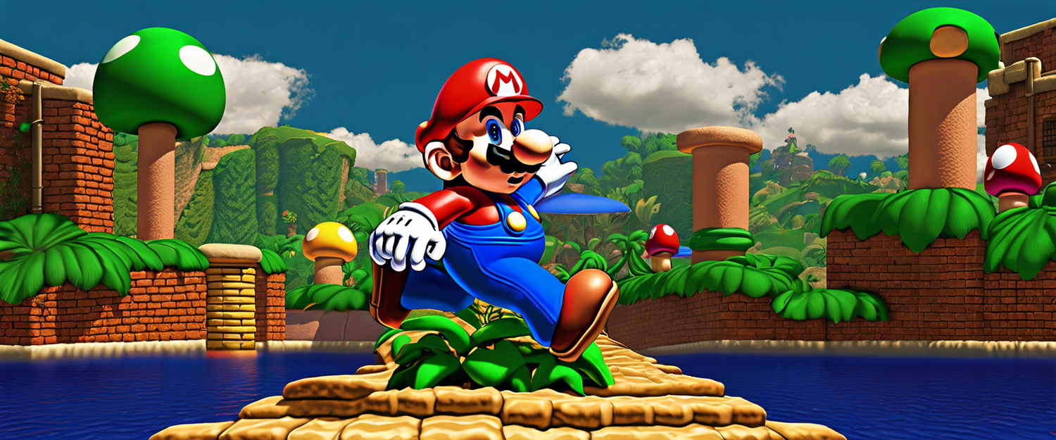 Super Mario 64 remake screenshot showcasing new graphics on Game Boy Advance