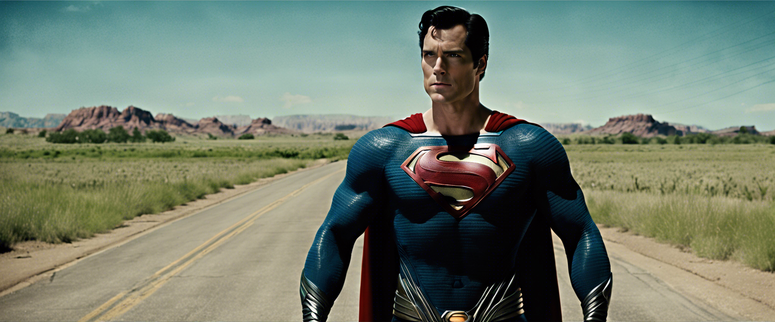 Sneak peek of Superman movie trailer with Lex Luthor and Superman action scenes.