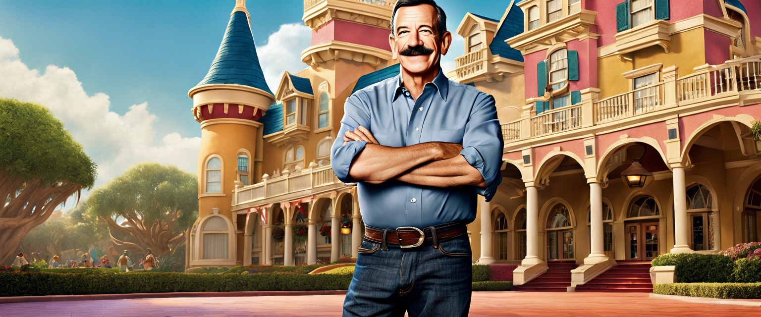 Bob Iger with a fun mustache as the new Disney CEO