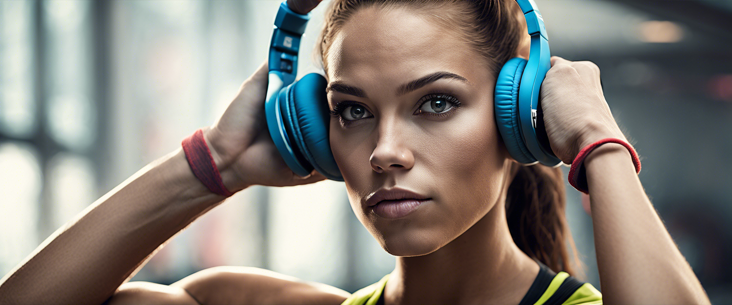 Beats Fit Pro earbuds in action during a workout.