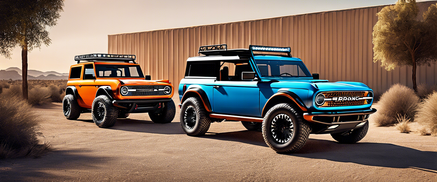 Ford Bronco and Mustang-inspired e-bikes showcasing rugged design and performance.