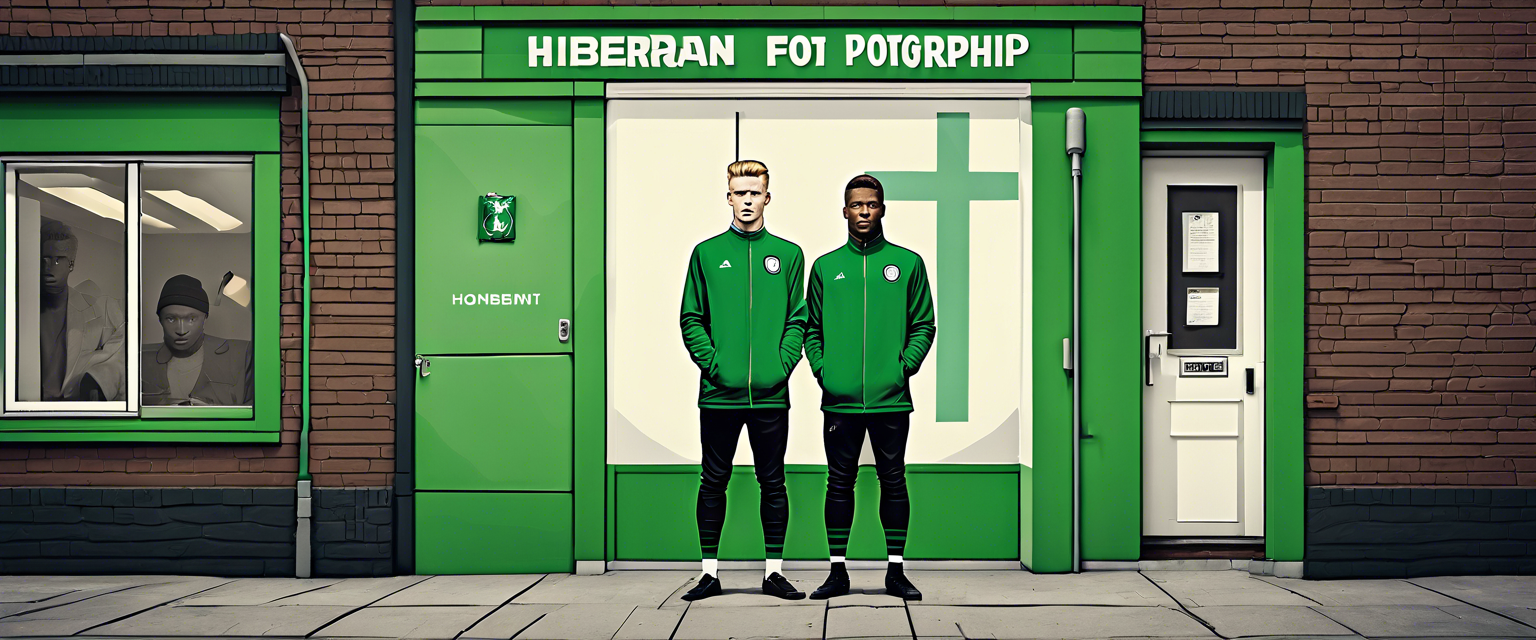 Hibernian FC signings Hoilett and Cadden with coach David Gray.