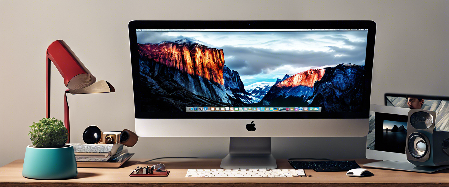 An artist's concept of a larger iMac design exploring Apple's future possibilities.