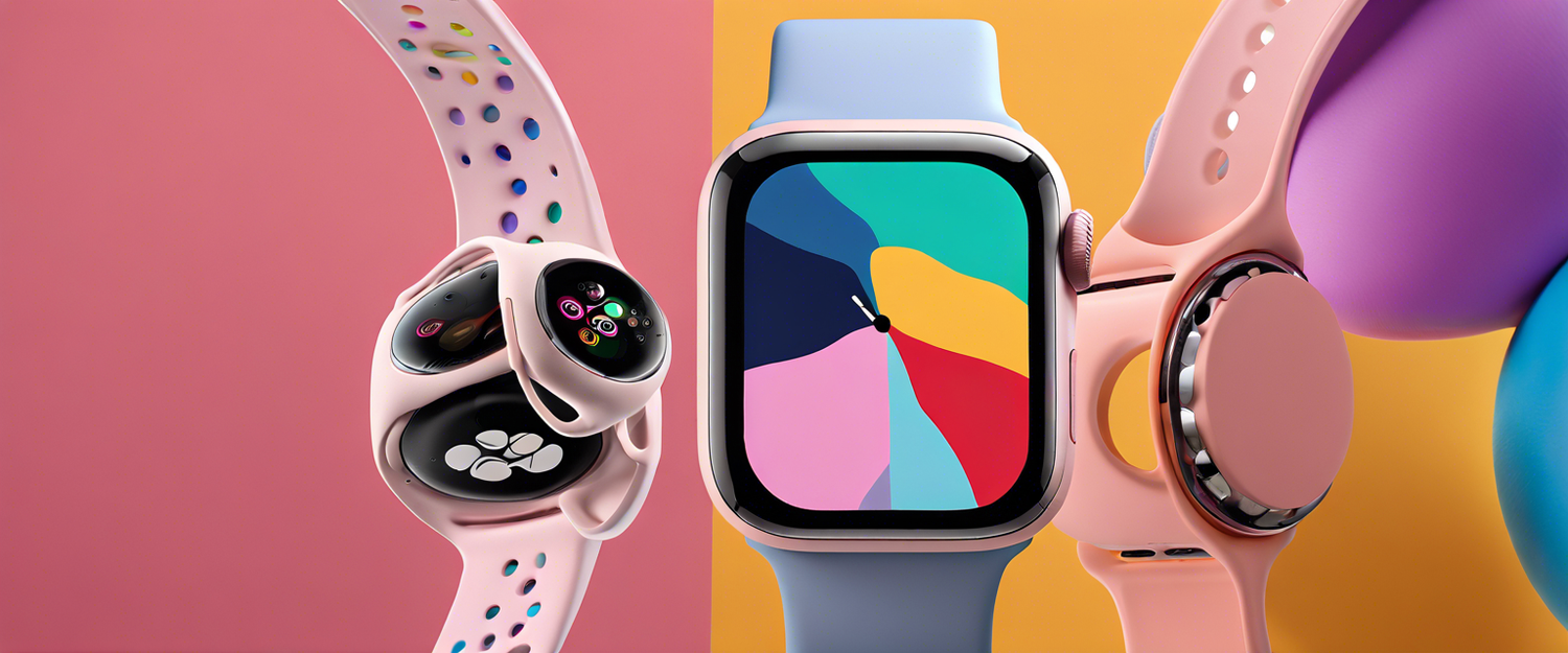 Colorful plastic Apple Watch SE for kids, promising a fun and vibrant design.