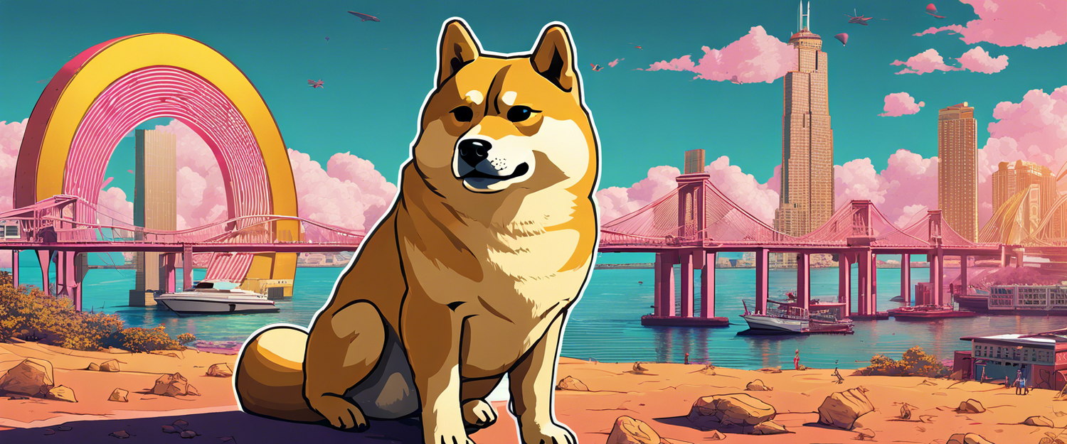 Dogecoin price surge with trading volumes and charts showing bullish trends.