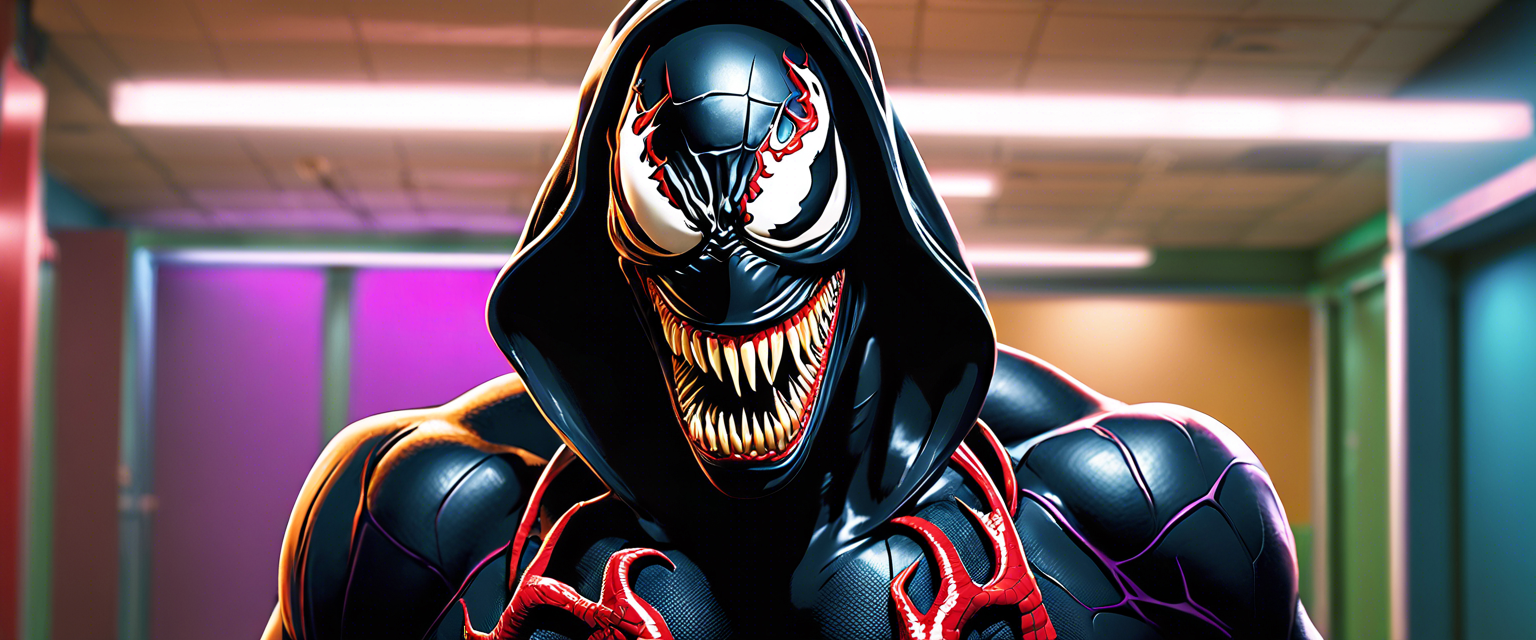 A promotional image for Venom: The Last Dance featuring Eddie Brock and Venom.