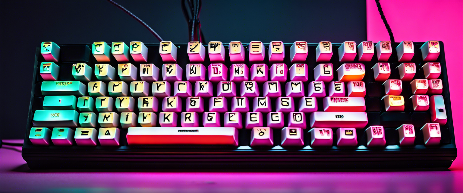 Angry Miao Neon 80 keyboard showcasing vibrant LED lighting and custom key designs.