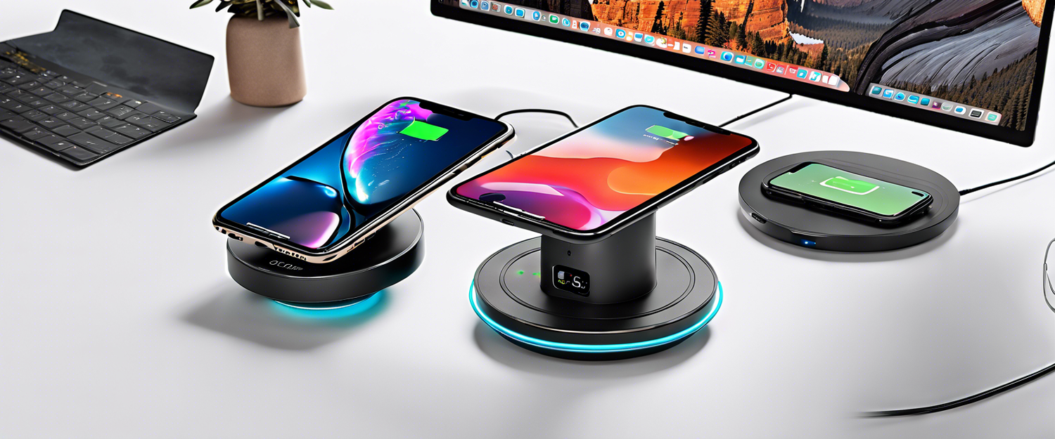 Image showcasing the Qi2 3-in-1 wireless charging station's design and functionality.