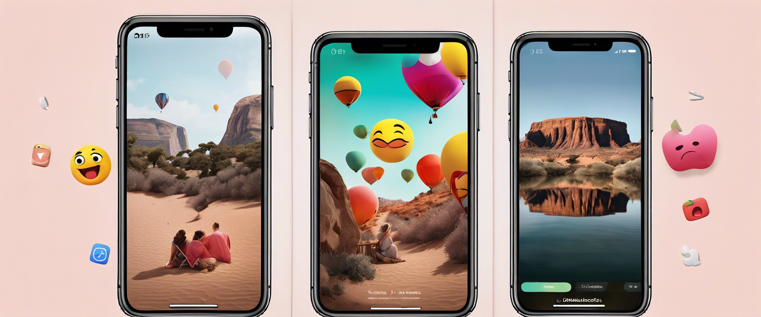 Gallery showcasing iOS 18 iMessage emoji animations.