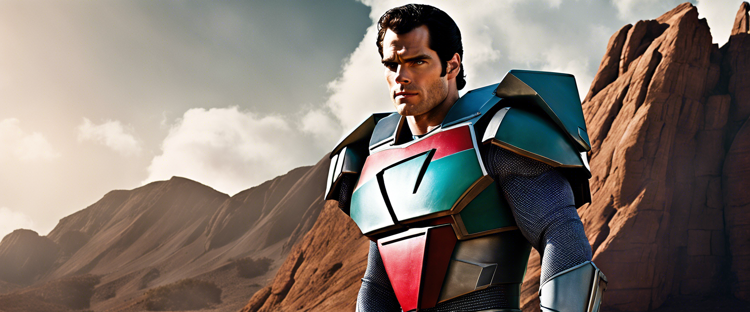 Henry Cavill in costume for Amazon's live-action Voltron movie.