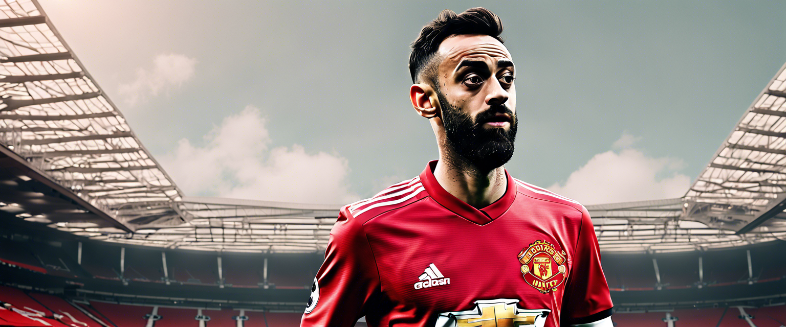 Bruno Fernandes in action for Manchester United during a match.