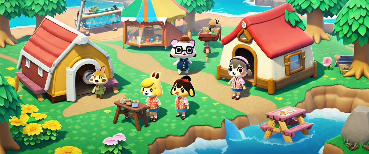 Animal Crossing: Pocket Camp logo and gameplay overview