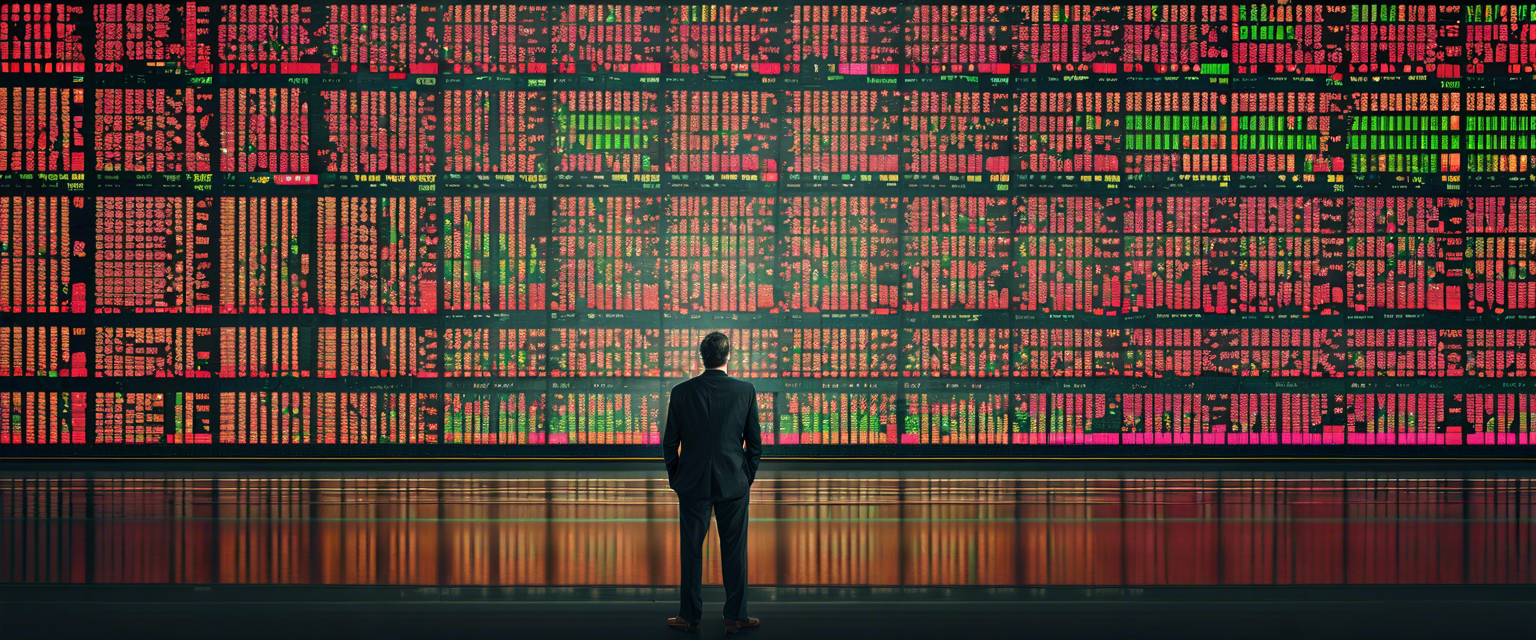 U.S. stock market indexes showing declines with graphs and numbers.