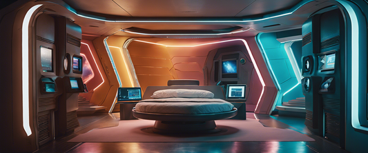 Image of an Amazon Echo device representing Alexa's evolution in smart home technology.