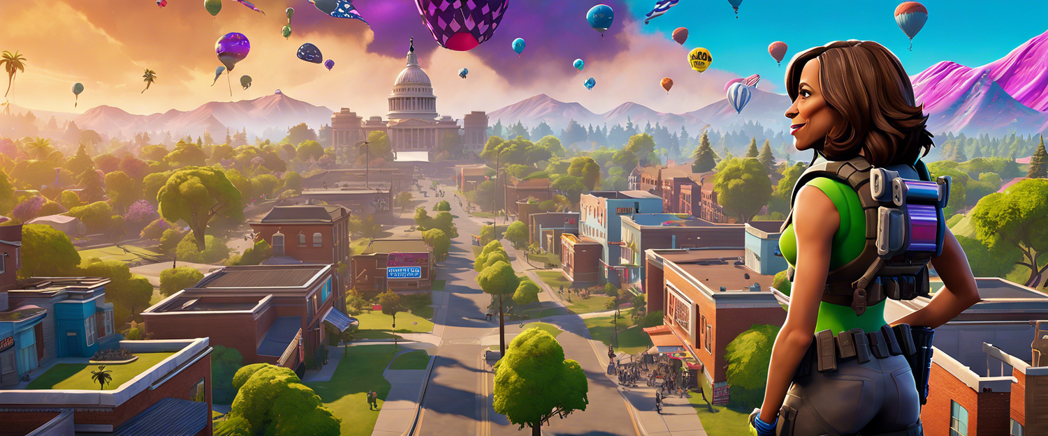 Fortnite Freedom Town USA experience promoting voter turnout