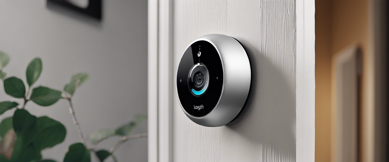 Logitech Circle View Doorbell product image showing smart home technology.