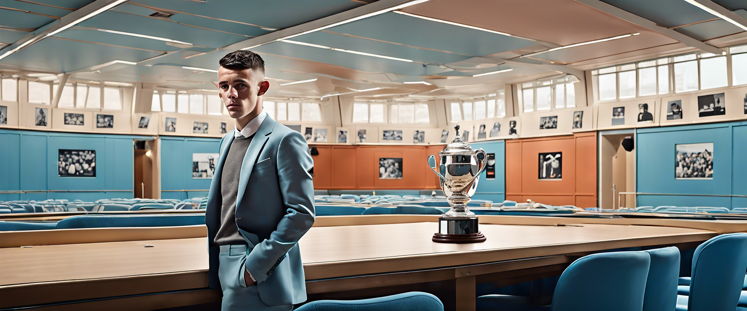 Phil Foden and Bunny Shaw celebrate their PFA Player of the Year wins.