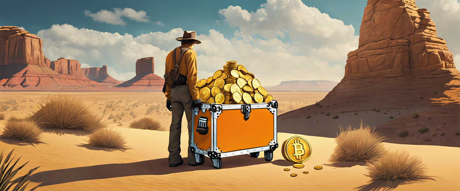 A treasure chest filled with Bitcoin and historic artifacts hidden across the U.S.