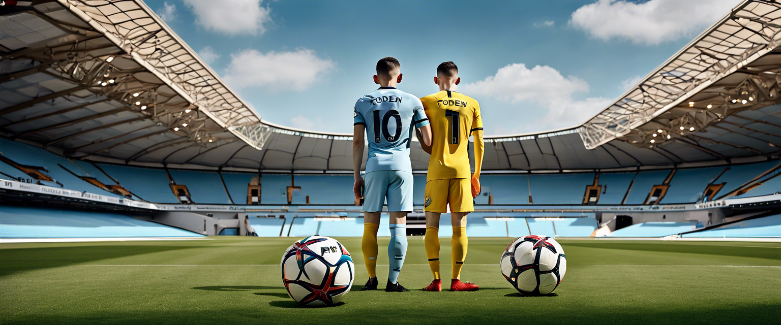 Phil Foden and Bunny Shaw celebrate their PFA Awards wins.