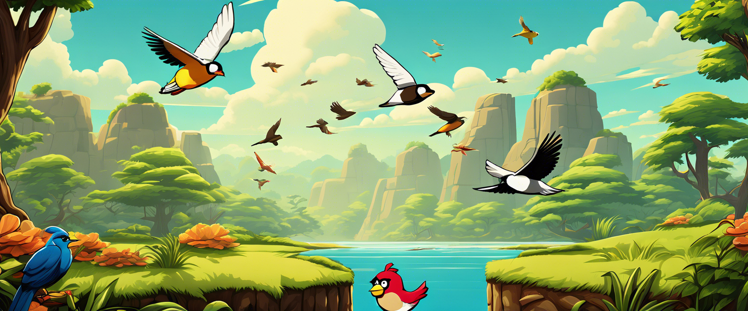 Flappy Bird logo and gaming graphics representing the revival of the game.