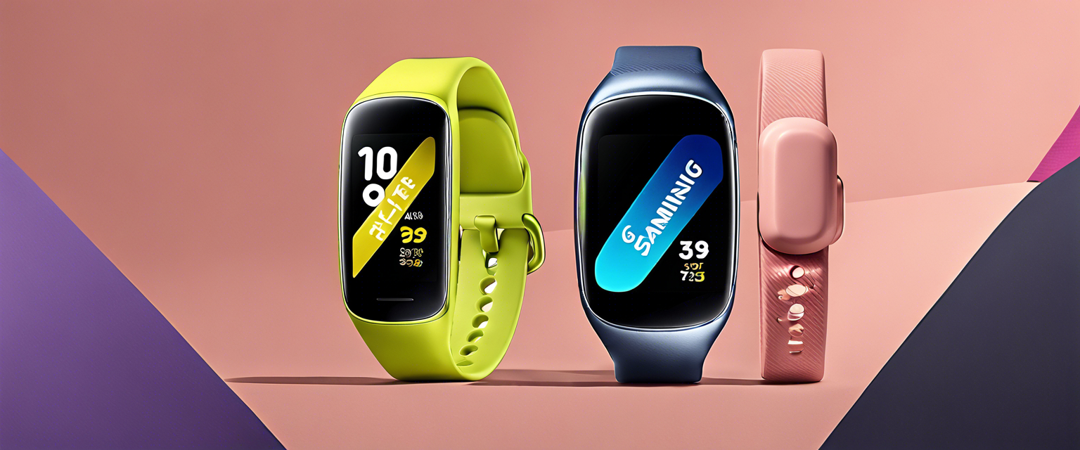 Samsung Galaxy Fit 3 fitness tracker showcased with vibrant display.