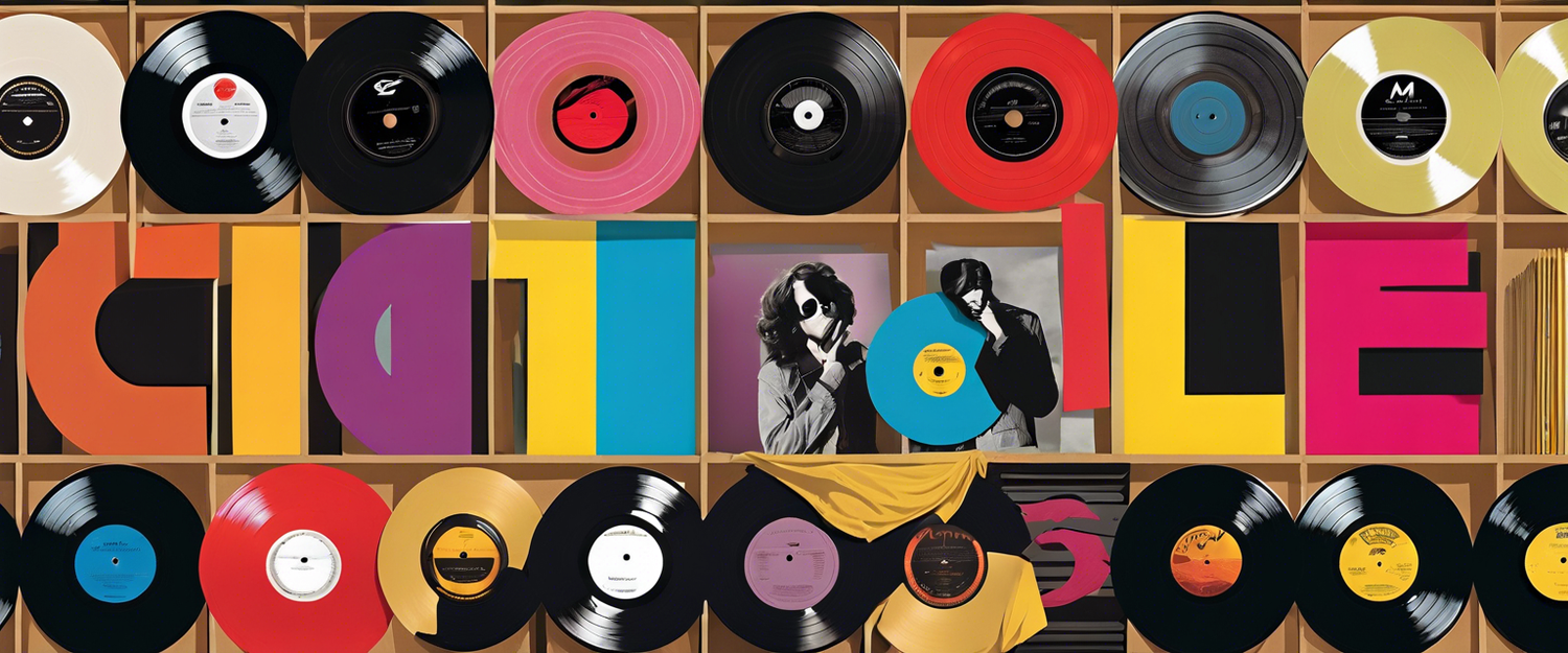 Vinyl records showcasing sales trends and metrics in the music industry.