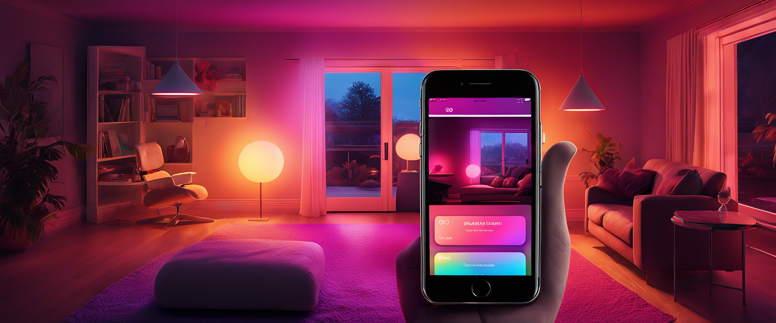 Philips Hue app showing new lighting effects customization features.