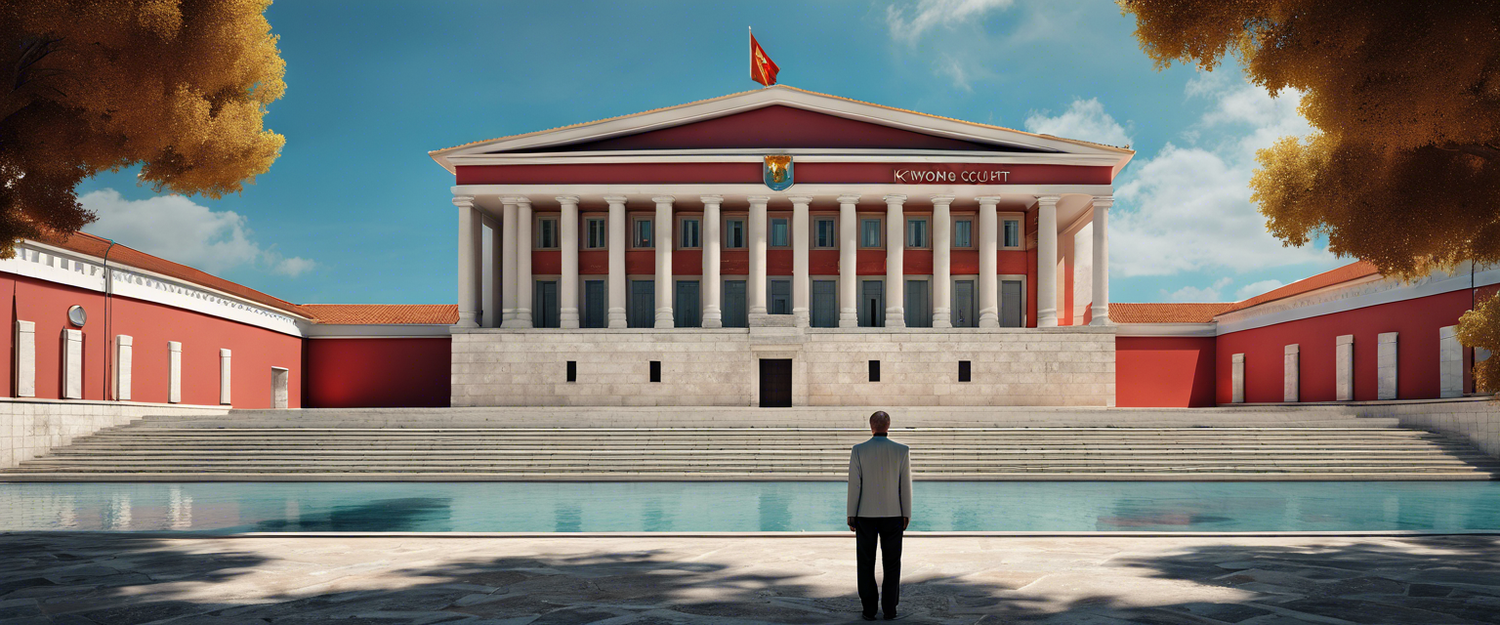 Image depicting the Supreme Court of Montenegro and news on Do Kwon's extradition.