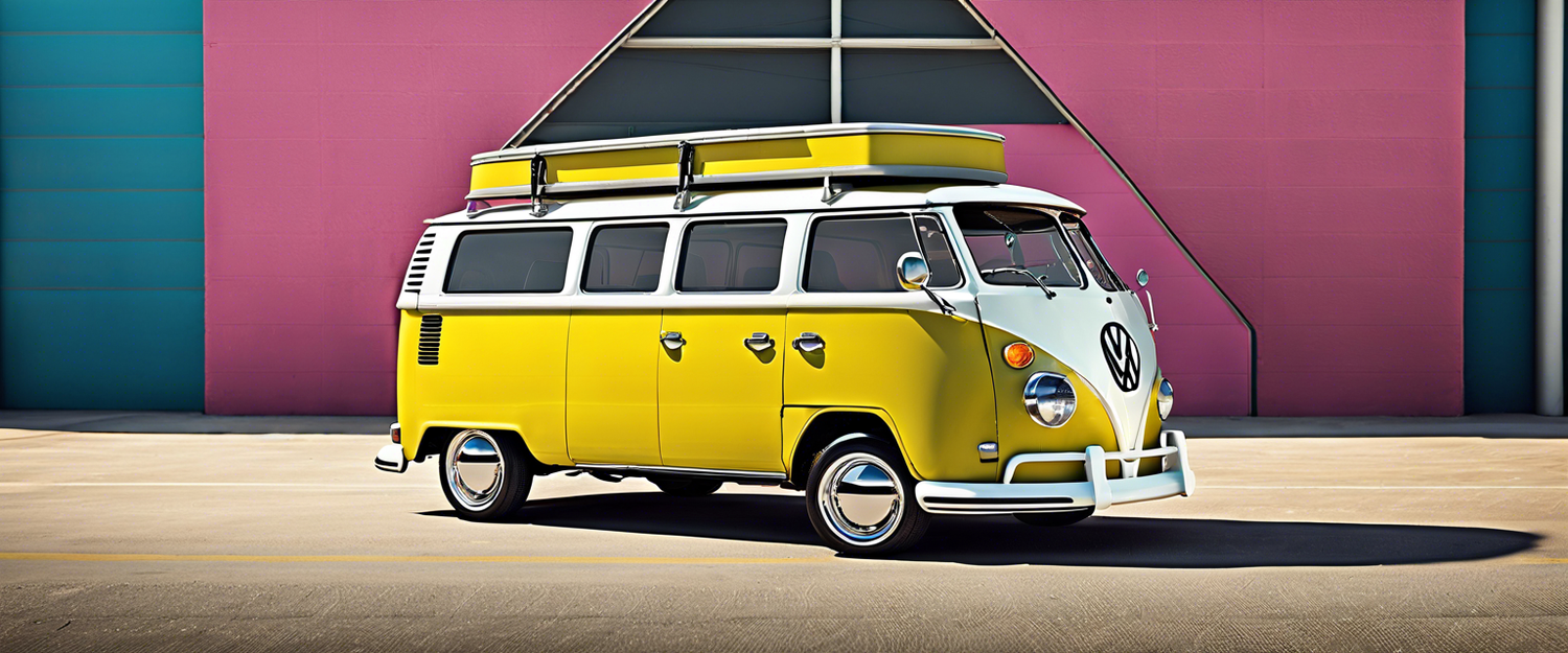 Volkswagen ID Buzz electric van in a scenic view