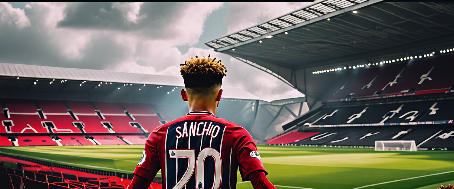 Jadon Sancho training with Manchester United ahead of a potential transfer.