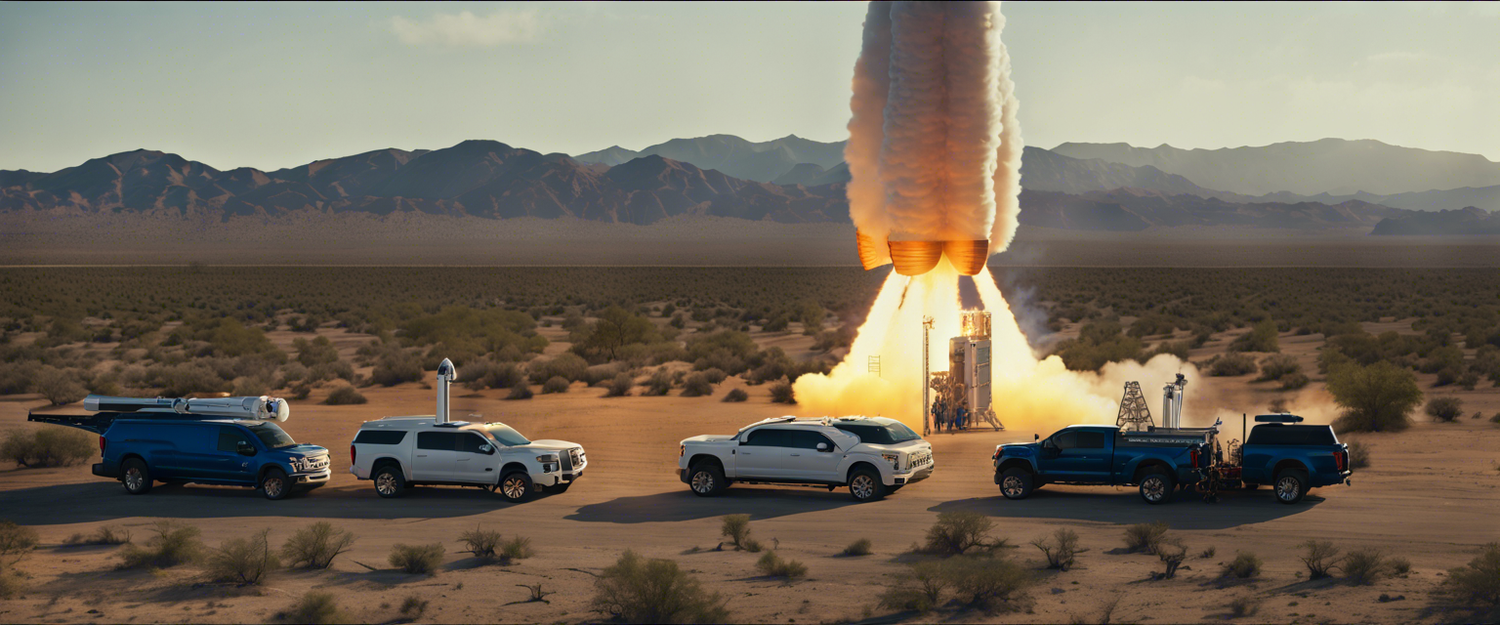 New Glenn rocket test fire by Blue Origin at launch facility.