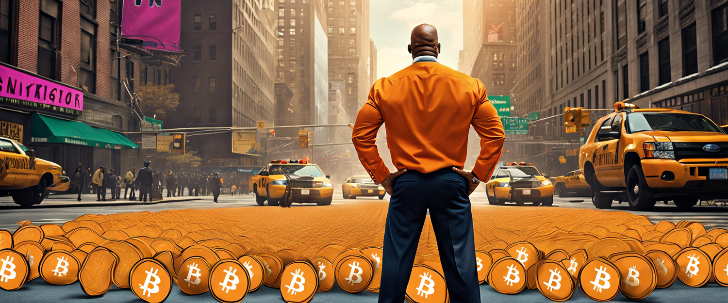 New York Mayor Eric Adams speaking on Bitcoin and facing legal challenges.