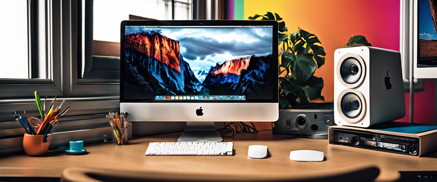 Stunning iMac M4 in a modern office setting showcasing its sleek design.