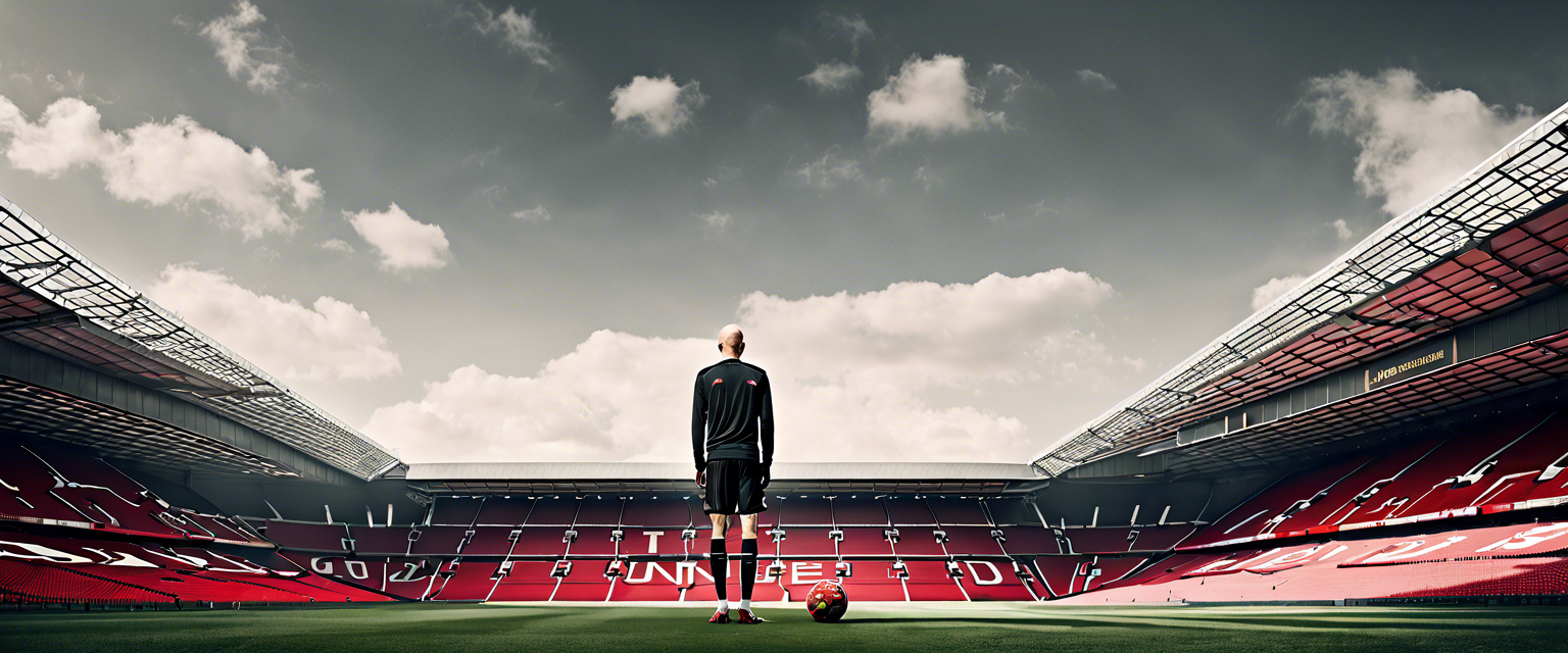 Erik ten Hag discussing strategies with Manchester United players on the pitch.