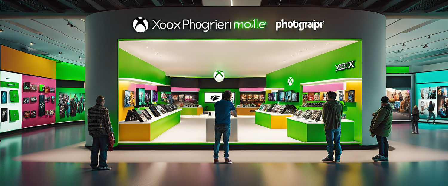 An illustration of the Xbox mobile store concept.