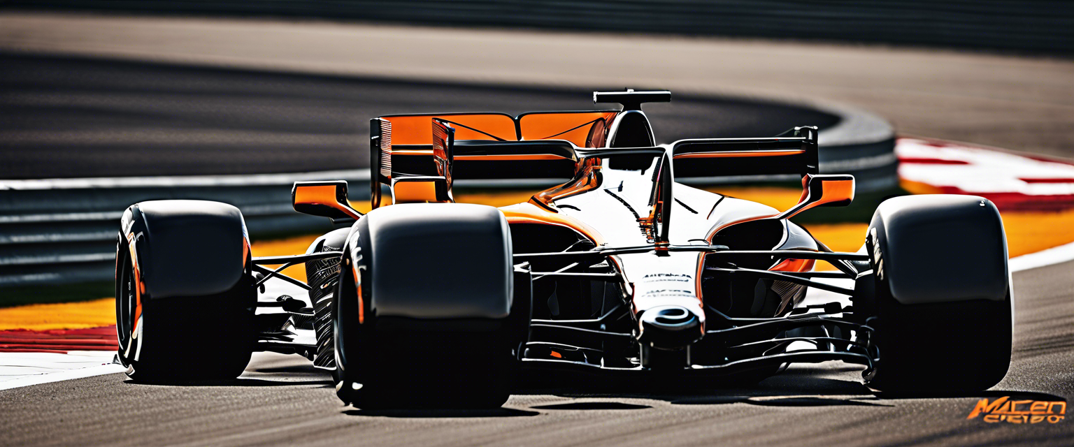 McLaren F1 car featuring a shiny chrome finish and Google Chrome logos at the US Grand Prix.