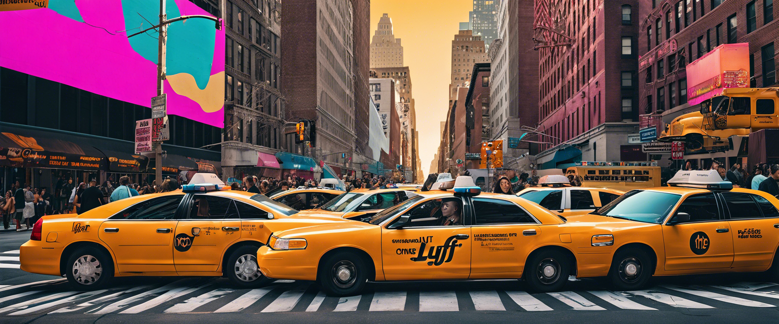 Lyft advertisements about congestion pricing in New York City.