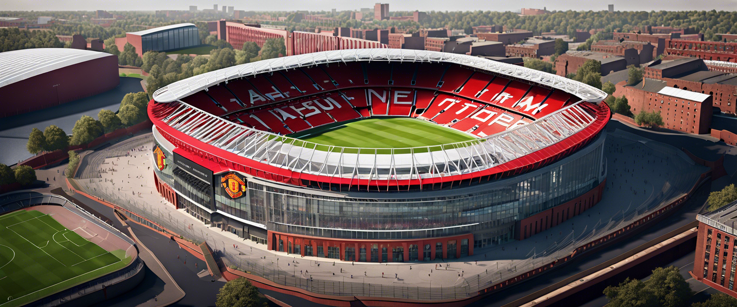 Vision for Manchester United's new stadium development near Old Trafford.