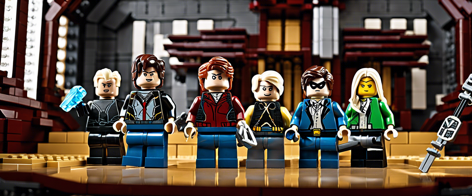 The Lego X-Men X-Mansion set with Gambit minifigure and buildable Sentinel.