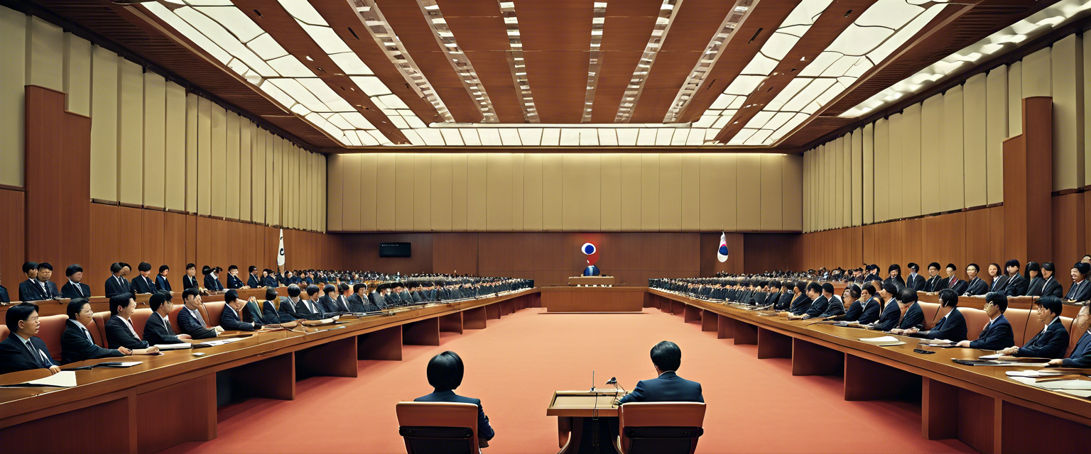 Disrupted parliament meeting in South Korea amid growing tensions.