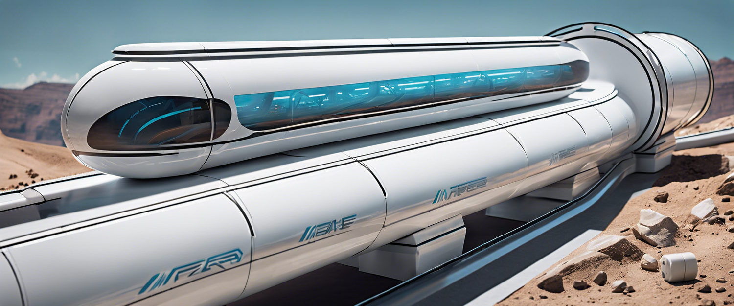 Hyperloop model testing in Switzerland showcasing scale innovations and transportation technology.