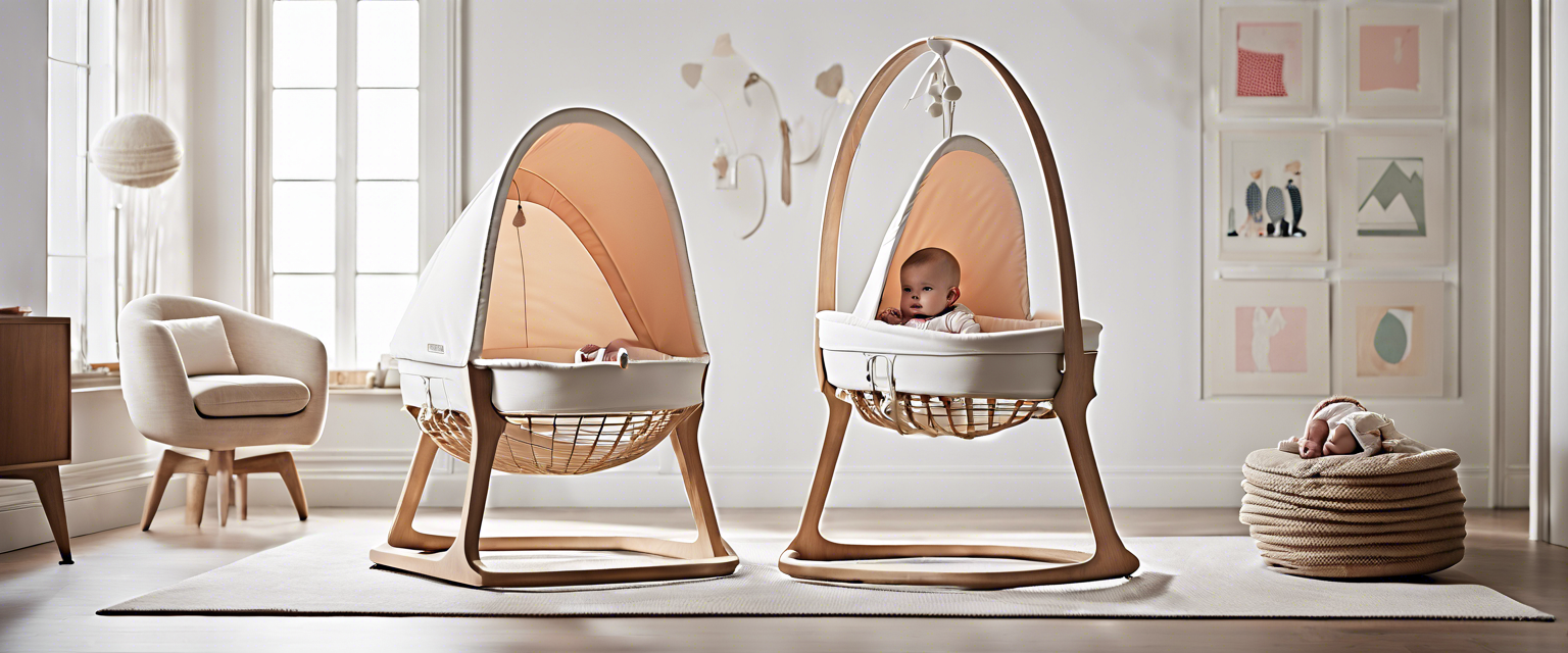 Elvie Rise app-controlled baby bouncer and bassinet