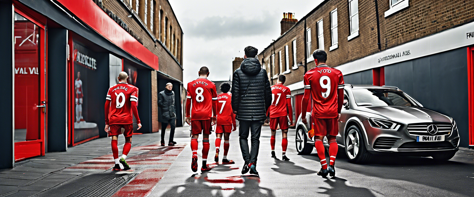 Leny Yoro seen on crutches and wearing a boot after injury against Arsenal