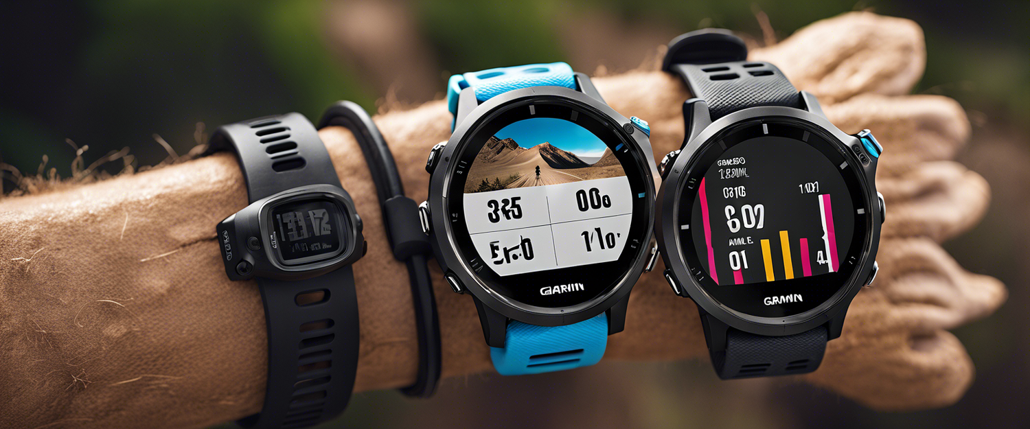 Garmin smartwatch displaying new watchfaces and GoPro app features.