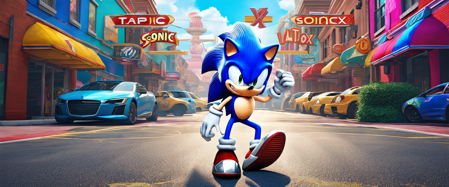 SonicX game logo displayed on TikTok interface