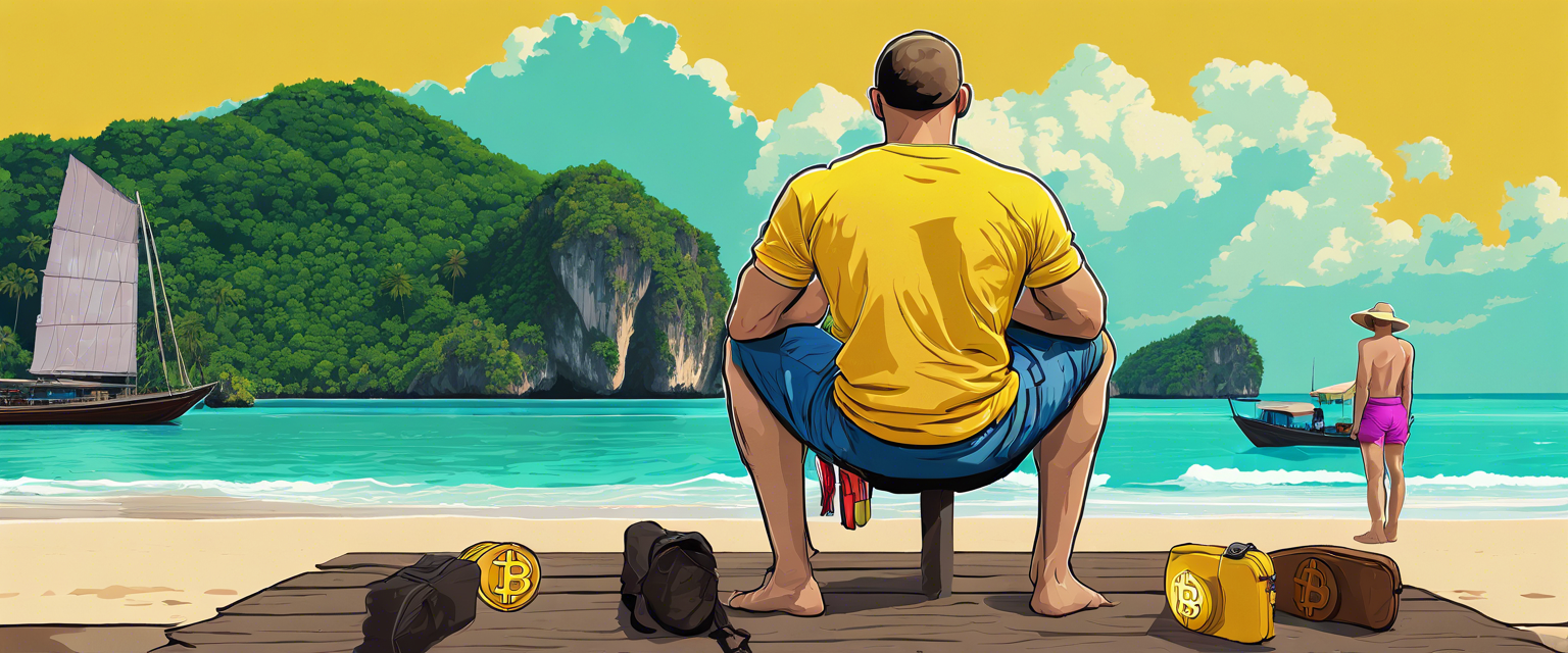 Ukrainian man reporting cryptocurrency theft in Phuket