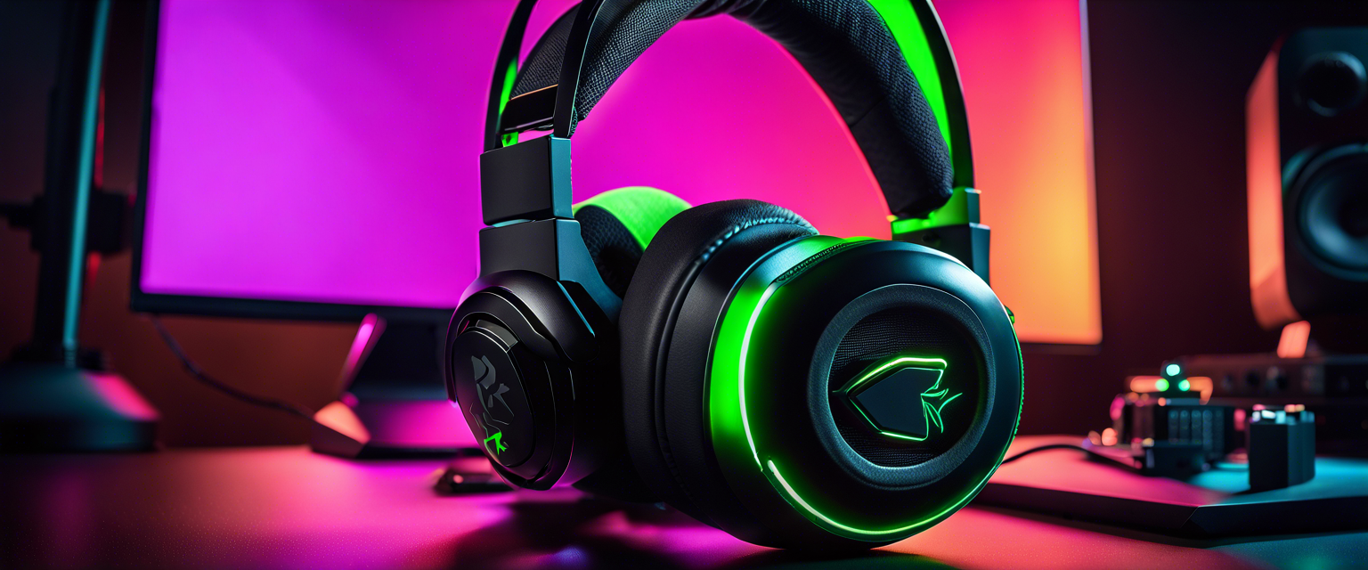 Razer Barracuda X Chroma wireless headphones with RGB lighting and logo